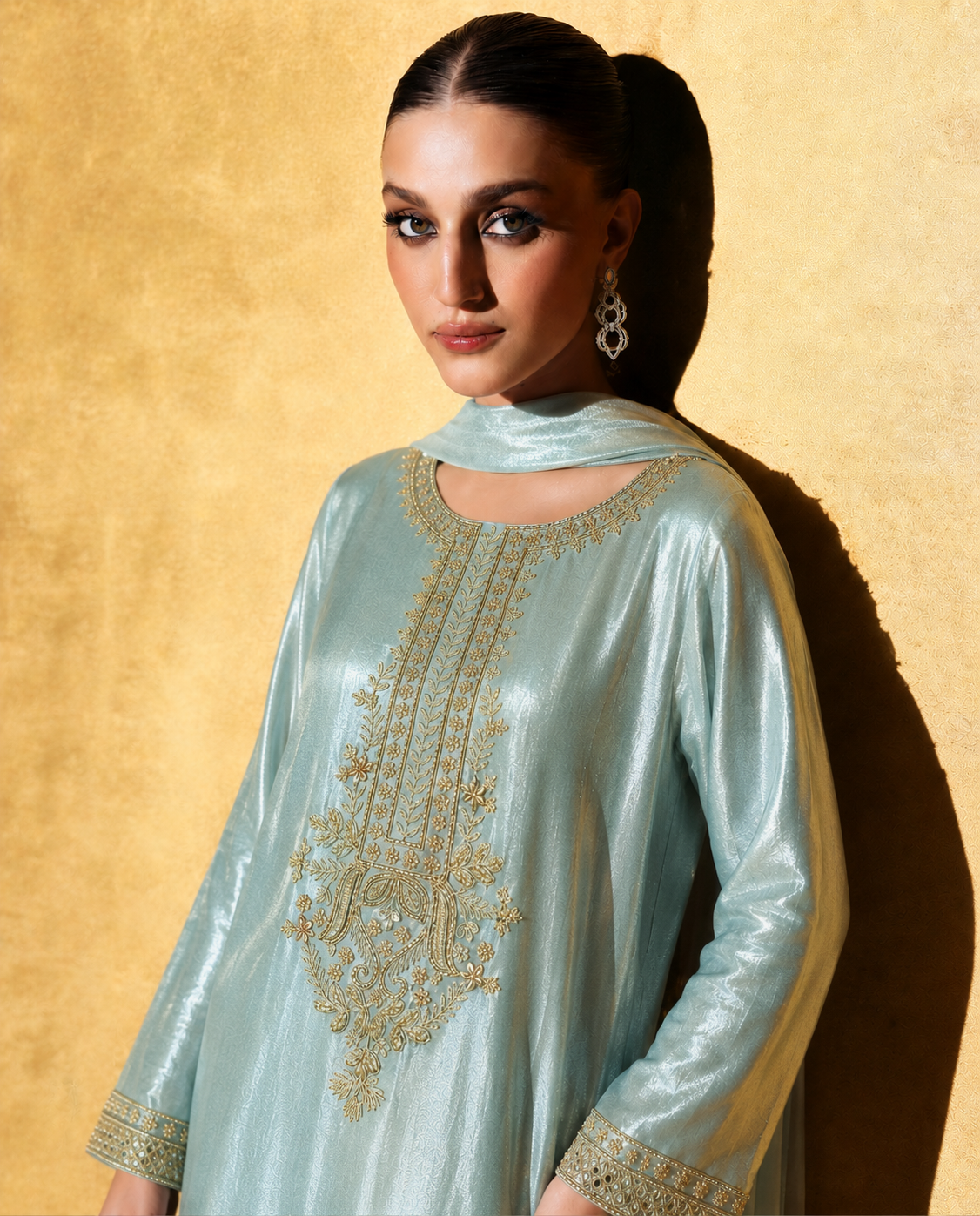 ILARA The Salon — Aalina ice blue embellished kurta set